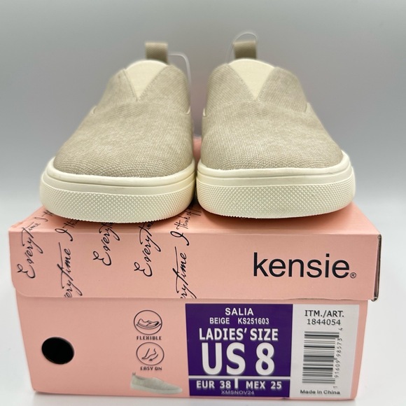 Kensie‎ Salia Beige Slip-On Sneakers Women’s Size 8 NIB - Picture 7 of 8
